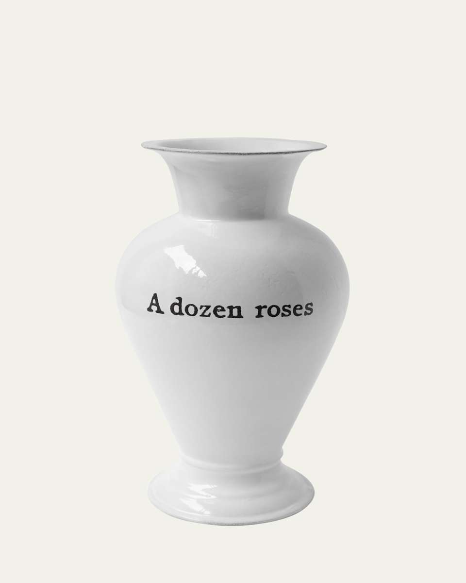A Dozen Roses Vase, 10"